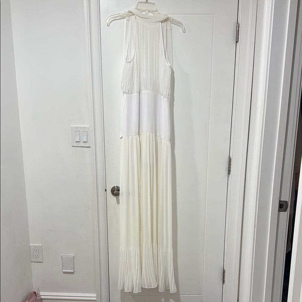 Veronica Beard Cream Halter Maxi Gown for Brides
